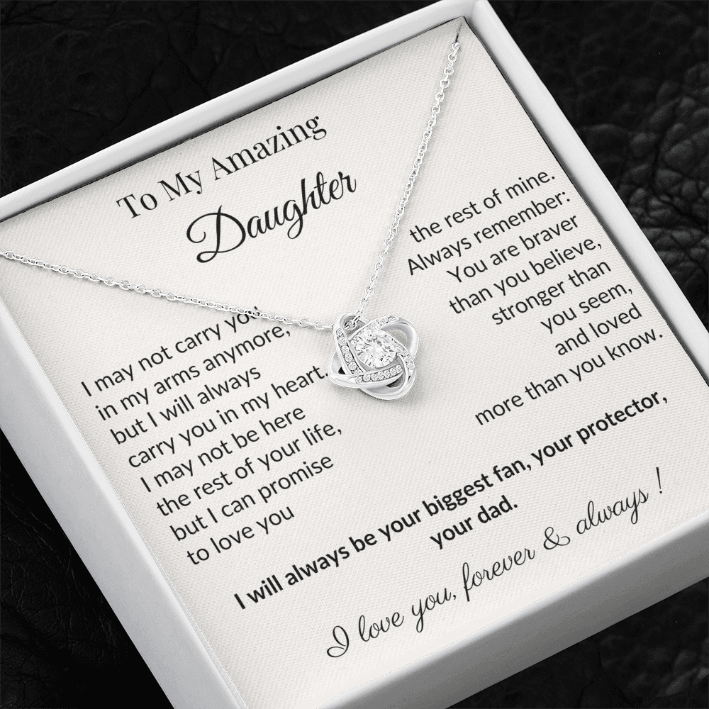 To My Amazing Daughter - Interlocking Circles Necklace Gift from Dad