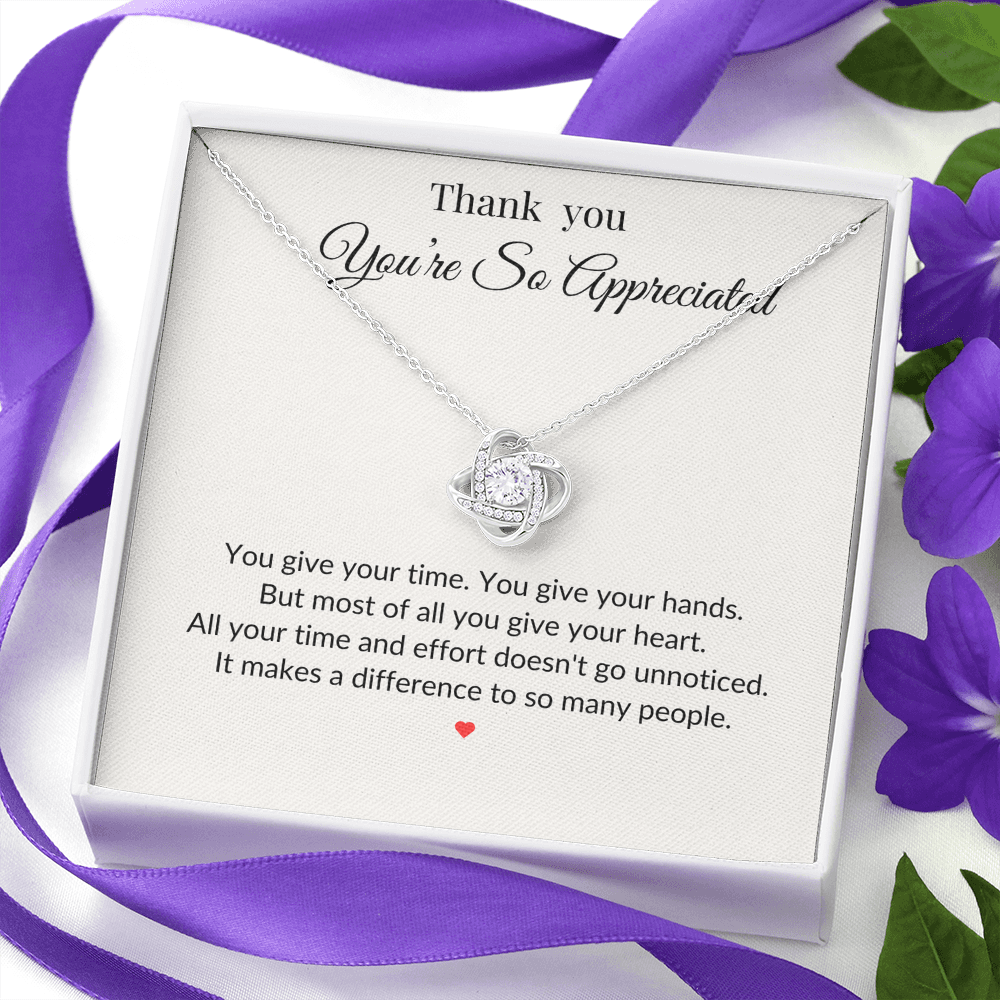 Thank You Necklace – You're So Appreciated | Heartfelt Appreciation Gift