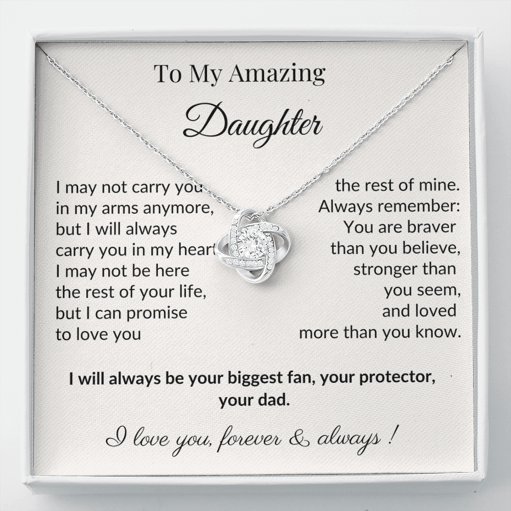 To My Amazing Daughter - Interlocking Circles Necklace Gift from Dad