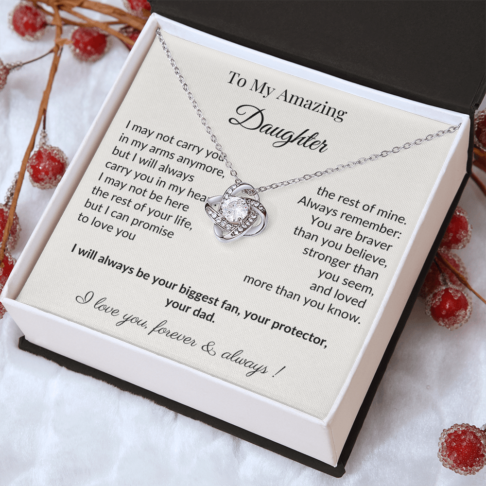 To My Amazing Daughter - Interlocking Circles Necklace Gift from Dad