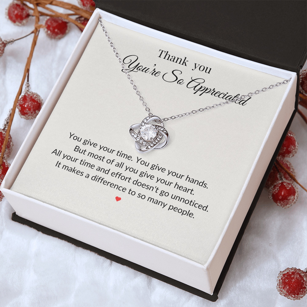 Thank You Necklace – You're So Appreciated | Heartfelt Appreciation Gift
