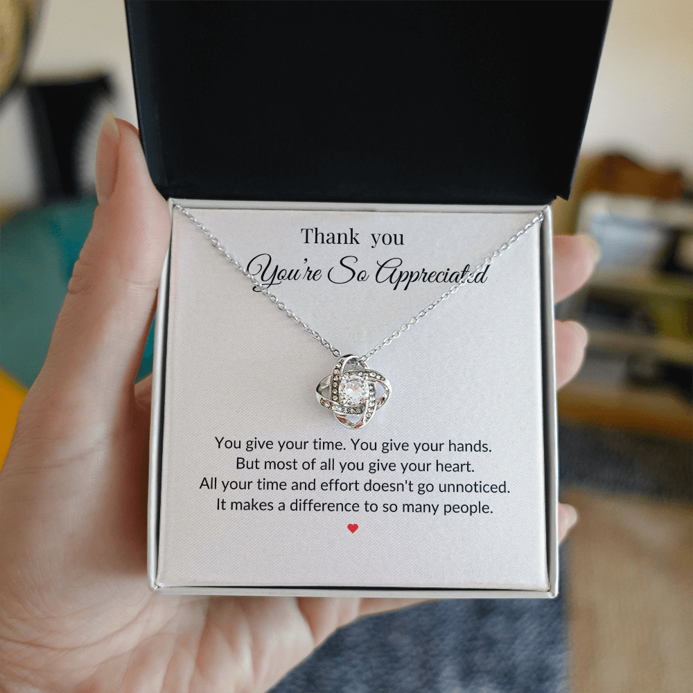 Thank You Necklace – You're So Appreciated | Heartfelt Appreciation Gift