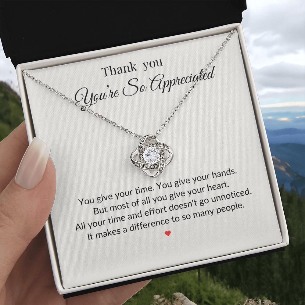 Thank You Necklace – You're So Appreciated | Heartfelt Appreciation Gift