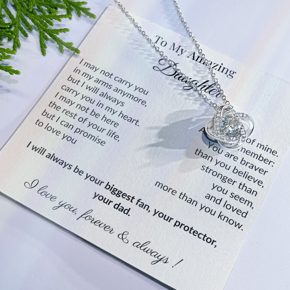 To My Amazing Daughter - Interlocking Circles Necklace Gift from Dad
