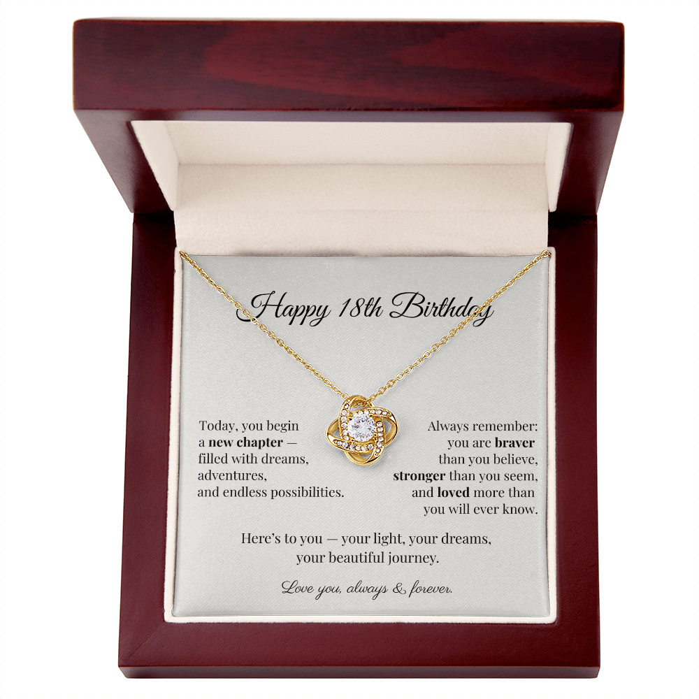 Happy 18th Birthday Necklace – Meaningful Jewelry Gift for Daughter, Granddaughter, Niece, or Best Friend – Celebrate Her Beautiful New Chapter