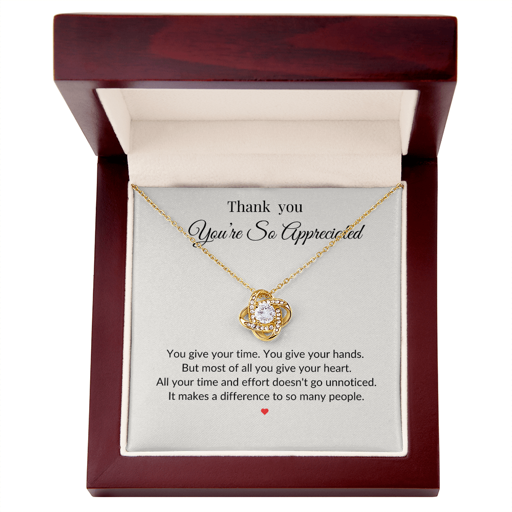 Thank You Necklace – You're So Appreciated | Heartfelt Appreciation Gift