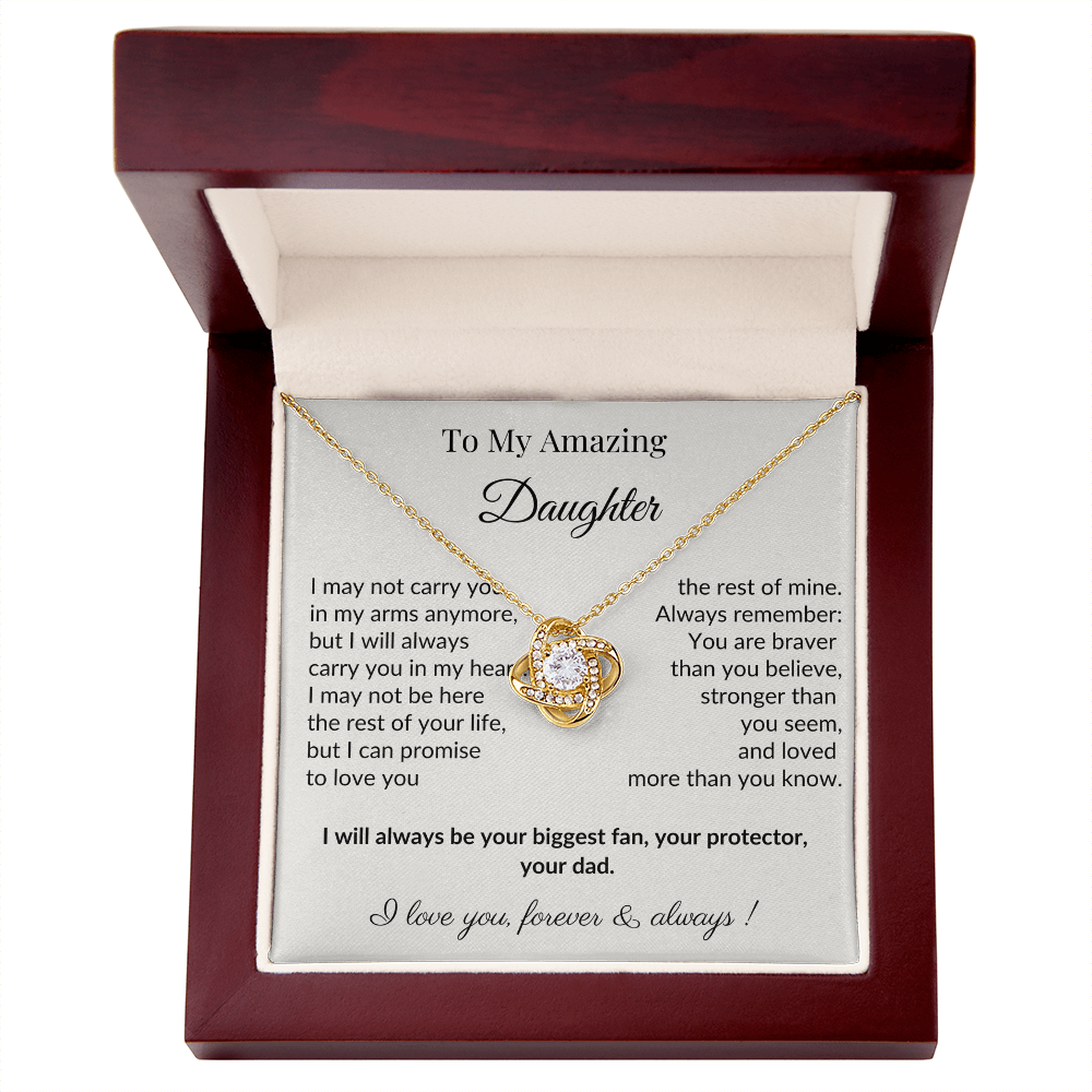 To My Amazing Daughter - Interlocking Circles Necklace Gift from Dad