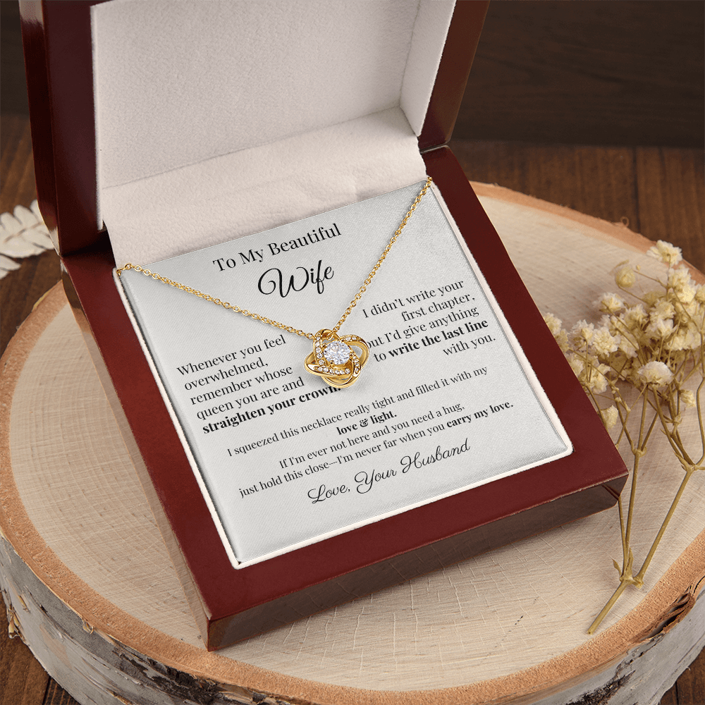 Romantic Gift for Wife – Necklace with Emotional Letter from Husband