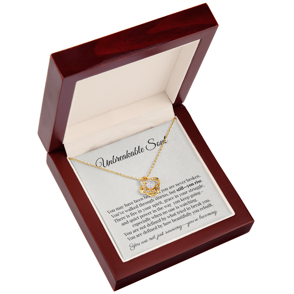 “Unbreakable Soul” Encouragement Necklace – Gift for Women Going Through Hard Times