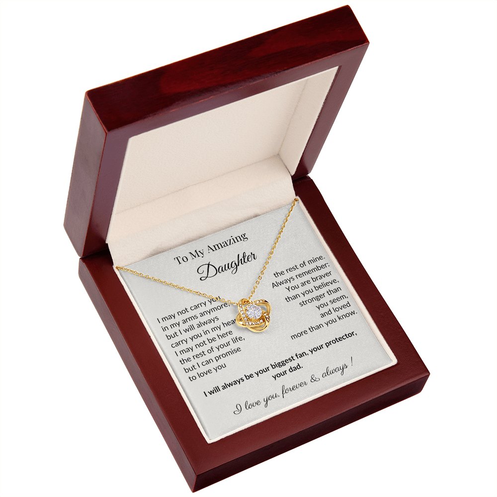 To My Amazing Daughter - Interlocking Circles Necklace Gift from Dad