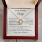 Romantic Gift for Wife – Necklace with Emotional Letter from Husband