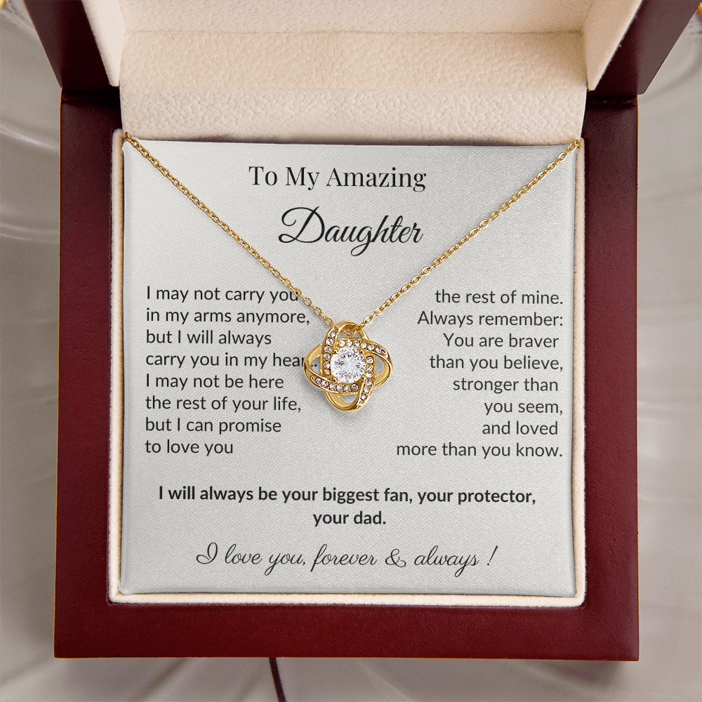 To My Amazing Daughter - Interlocking Circles Necklace Gift from Dad