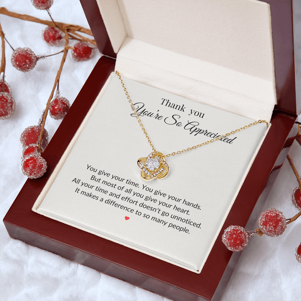 Thank You Necklace – You're So Appreciated | Heartfelt Appreciation Gift