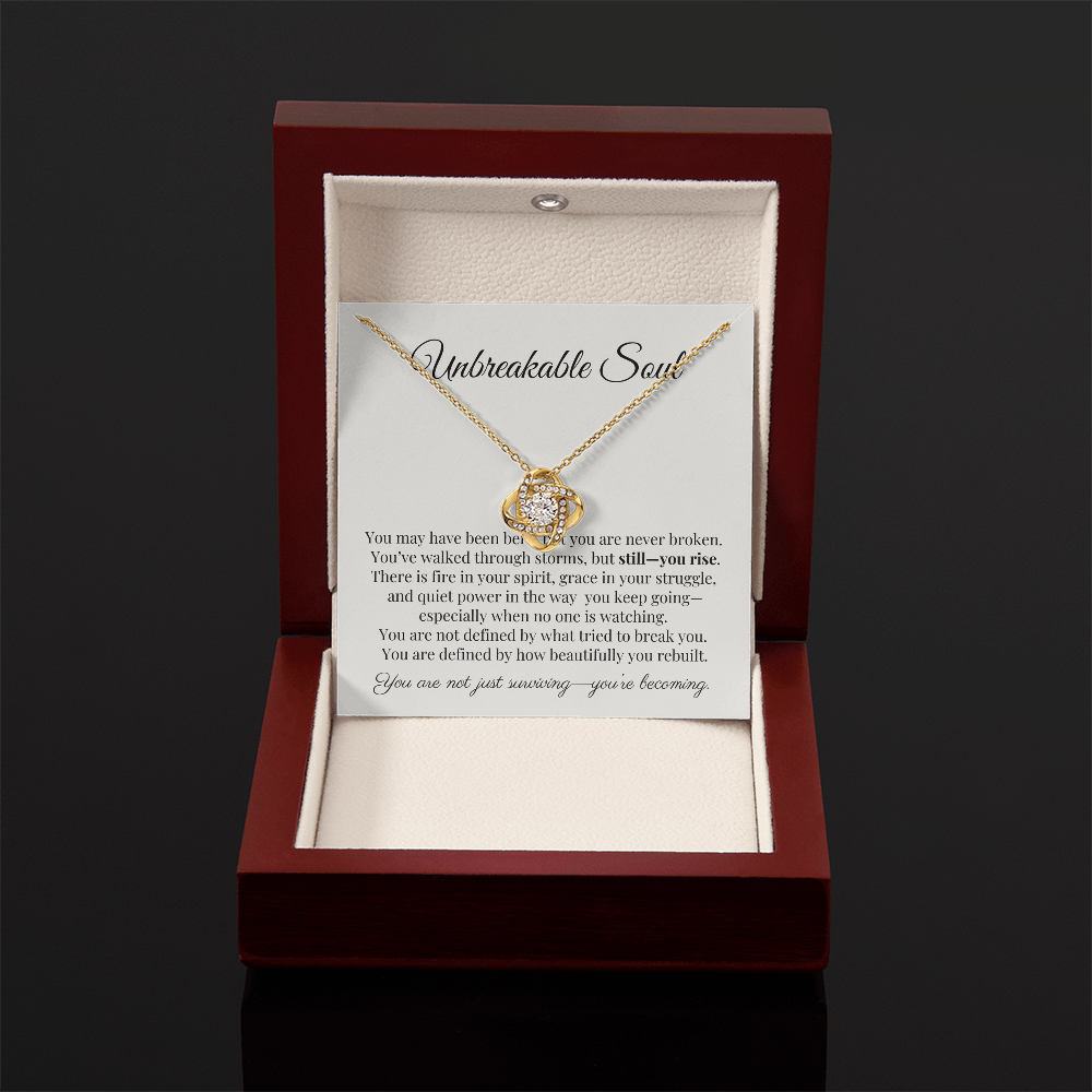 “Unbreakable Soul” Encouragement Necklace – Gift for Women Going Through Hard Times