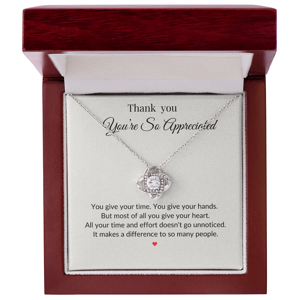 Thank You Necklace – You're So Appreciated | Heartfelt Appreciation Gift