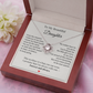 To My Daughter Necklace  – A Bond That Shines Forever