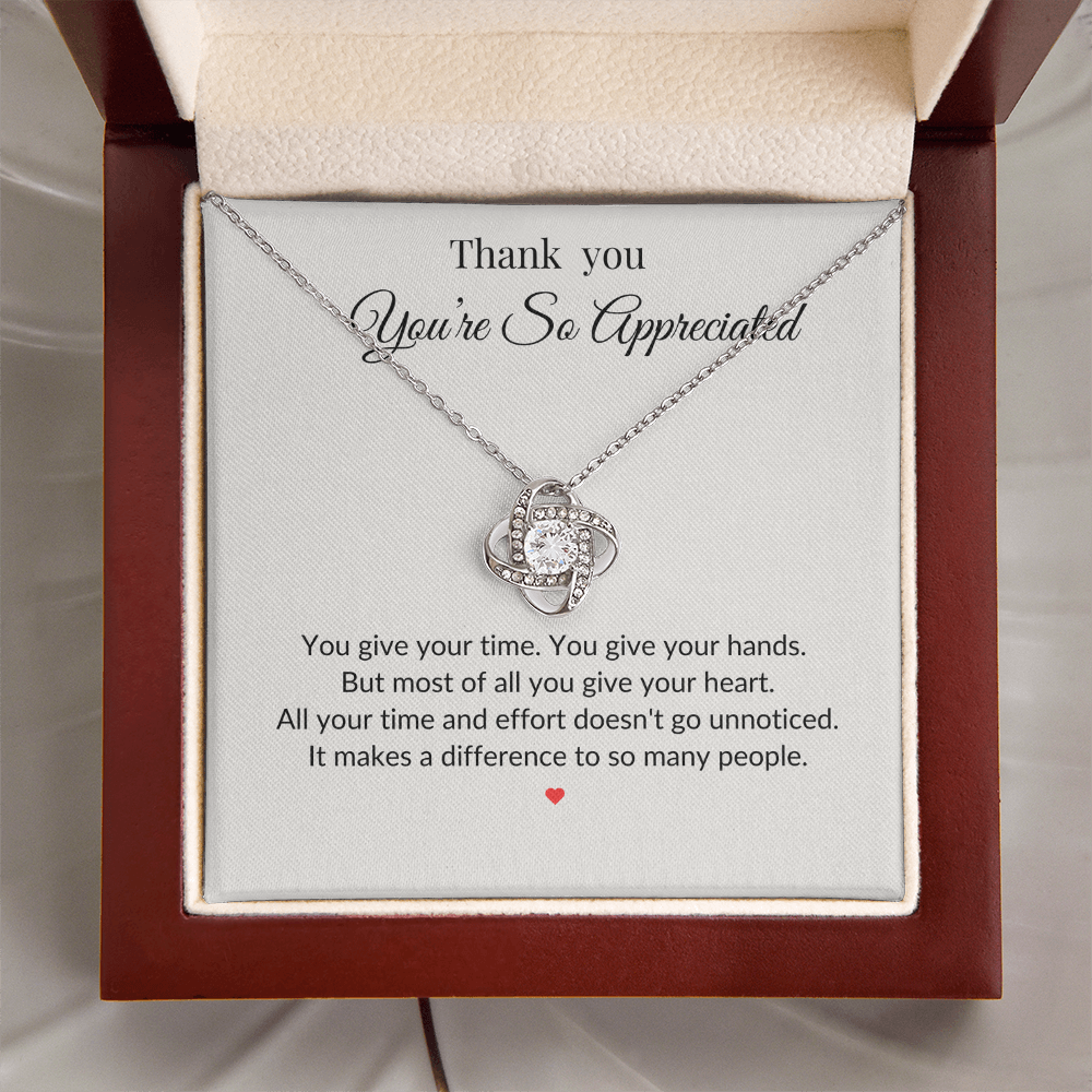 Thank You Necklace – You're So Appreciated | Heartfelt Appreciation Gift