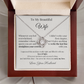 Romantic Gift for Wife – Necklace with Emotional Letter from Husband