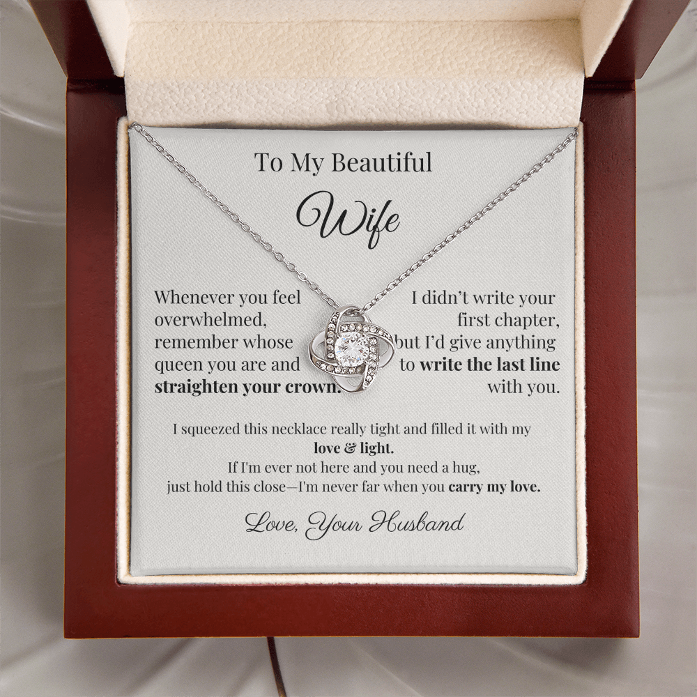 Romantic Gift for Wife – Necklace with Emotional Letter from Husband