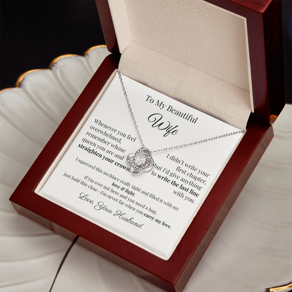 Romantic Gift for Wife – Necklace with Emotional Letter from Husband