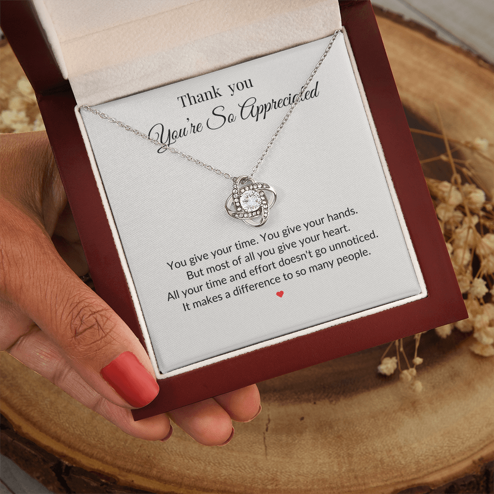 Thank You Necklace – You're So Appreciated | Heartfelt Appreciation Gift