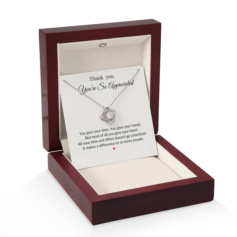 Thank You Necklace – You're So Appreciated | Heartfelt Appreciation Gift