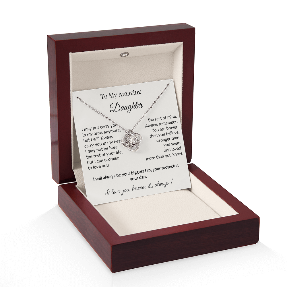 To My Amazing Daughter - Interlocking Circles Necklace Gift from Dad