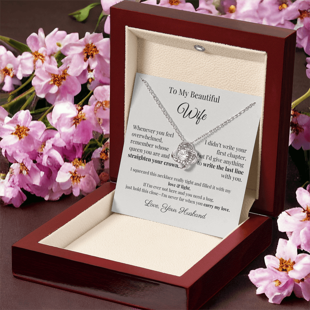 Romantic Gift for Wife – Necklace with Emotional Letter from Husband