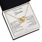 To My Loving Grandma – Two Hearts Necklace with Heartfelt Message Card