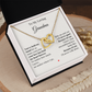 To My Loving Grandma – Two Hearts Necklace with Heartfelt Message Card