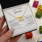 To My Loving Grandma – Two Hearts Necklace with Heartfelt Message Card