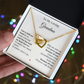 To My Loving Grandma – Two Hearts Necklace with Heartfelt Message Card