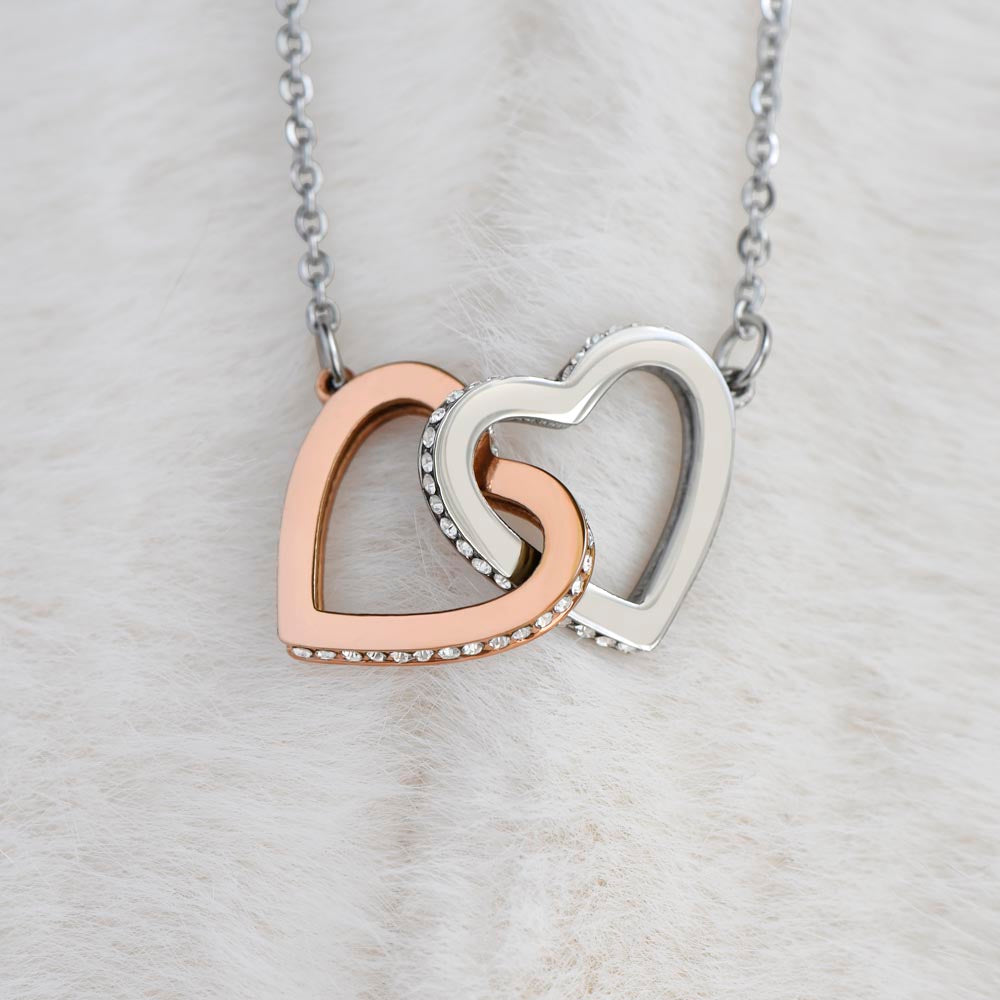 To My Loving Grandma – Two Hearts Necklace with Heartfelt Message Card