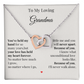 To My Loving Grandma – Two Hearts Necklace with Heartfelt Message Card