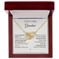 To My Loving Grandma – Two Hearts Necklace with Heartfelt Message Card