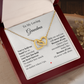To My Loving Grandma – Two Hearts Necklace with Heartfelt Message Card