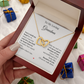 To My Loving Grandma – Two Hearts Necklace with Heartfelt Message Card