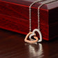 To My Loving Grandma – Two Hearts Necklace with Heartfelt Message Card