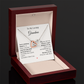 To My Loving Grandma – Two Hearts Necklace with Heartfelt Message Card