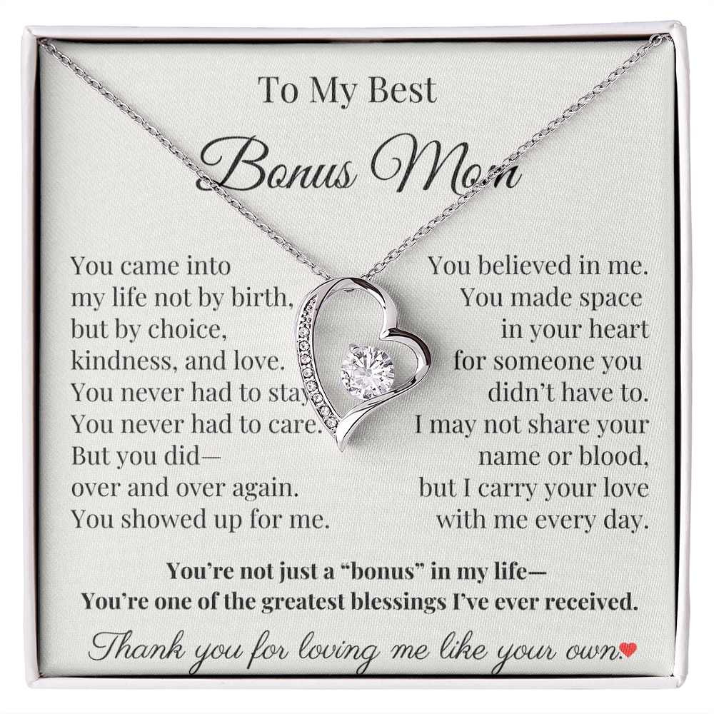 To My Bonus Mom – Heartfelt Gift for Stepmom, Adoptive Mom, or Mother Figure