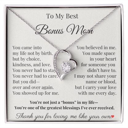 To My Bonus Mom – Heartfelt Gift for Stepmom, Adoptive Mom, or Mother Figure