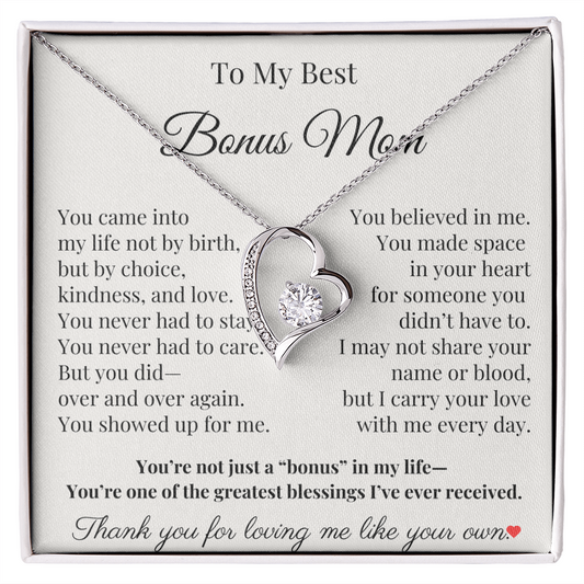 To My Bonus Mom – Heartfelt Gift for Stepmom, Adoptive Mom, or Mother Figure