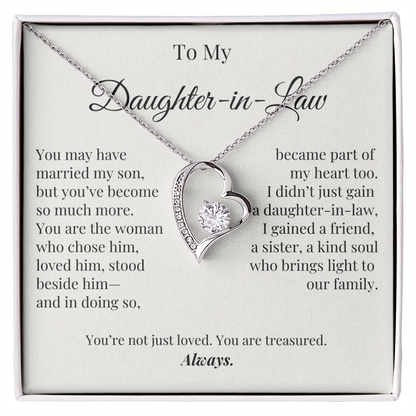 You Are Treasured – Elegant Jewelry Gift for Daughter-in-Law