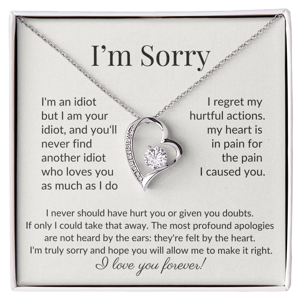 "I'm Sorry" Apology Necklace – For the One You Hurt but Never Stopped Loving