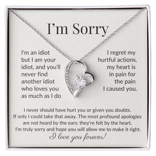 "I'm Sorry" Apology Necklace – For the One You Hurt but Never Stopped Loving