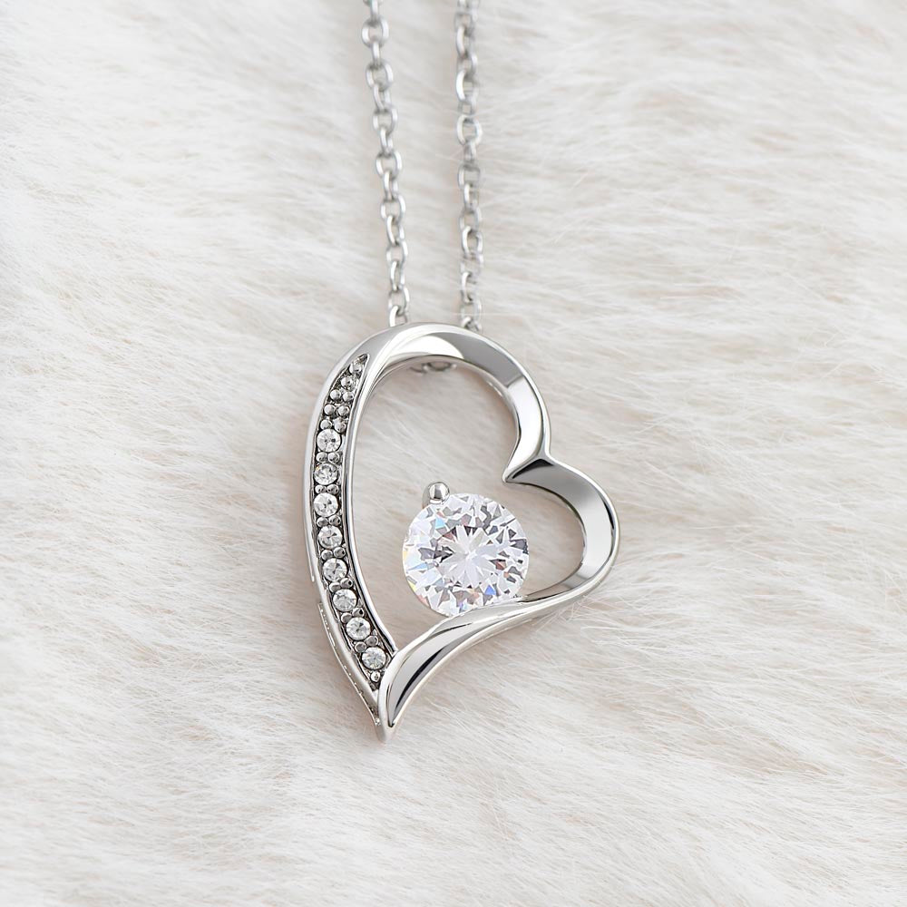 Graduation Necklace Gift for Her – CZ Heart with Card | Sentimental Graduation Jewelry from Mom, Dad or Family