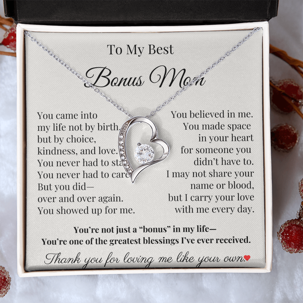 To My Bonus Mom – Heartfelt Gift for Stepmom, Adoptive Mom, or Mother Figure