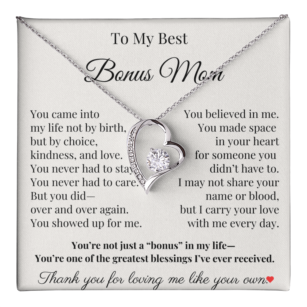 To My Bonus Mom – Heartfelt Gift for Stepmom, Adoptive Mom, or Mother Figure