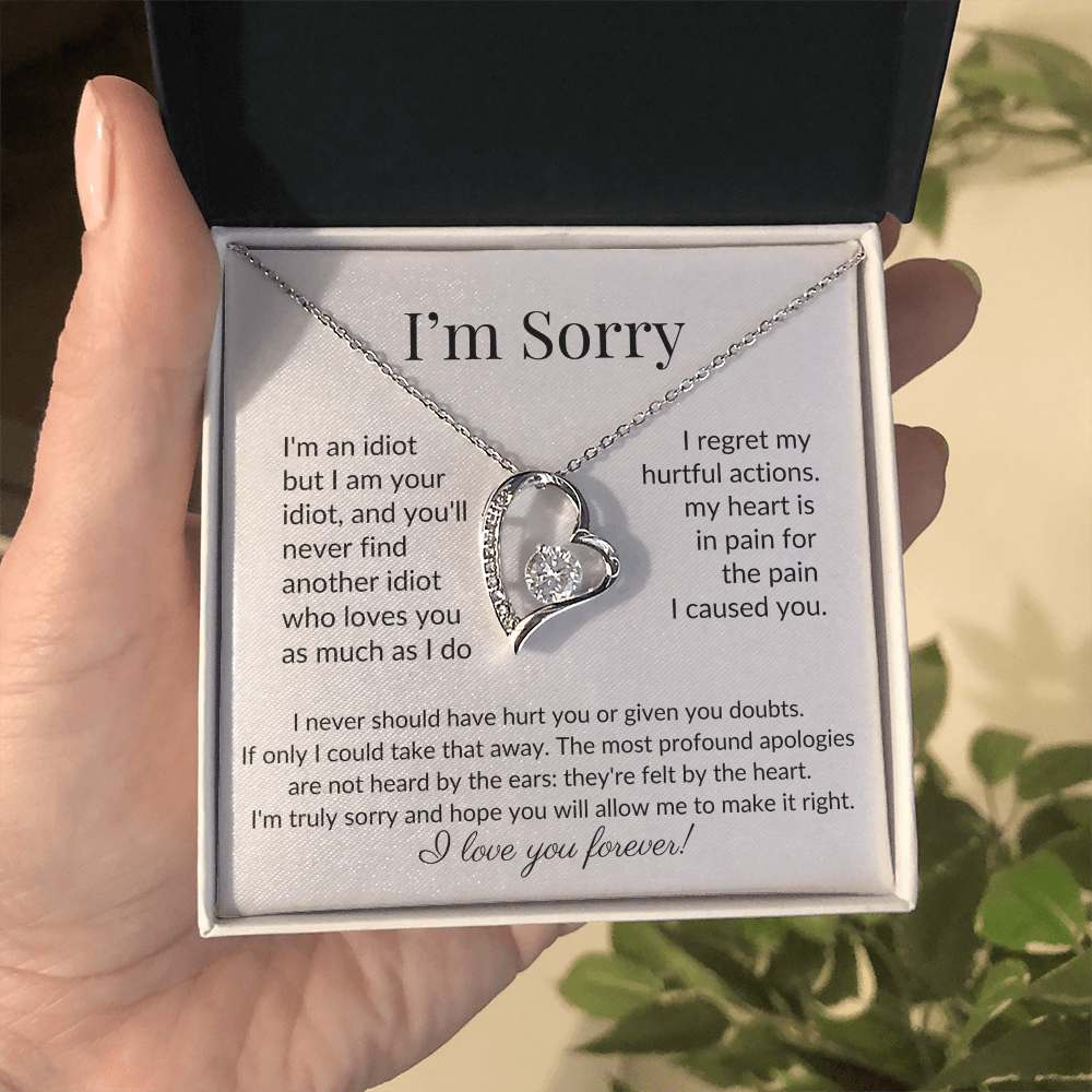 "I'm Sorry" Apology Necklace – For the One You Hurt but Never Stopped Loving