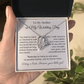 To My Mother on My Wedding Day - Heart Necklace Gift for Mom from Daughter - Bridal Keepsake Jewelry